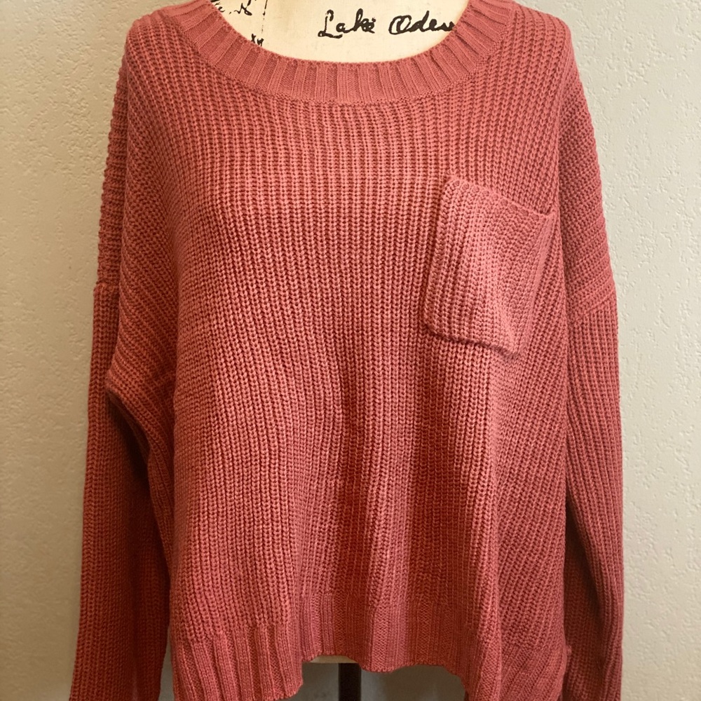 NWT Arizona Jean Co Foxy Pink Sweater Size XXL